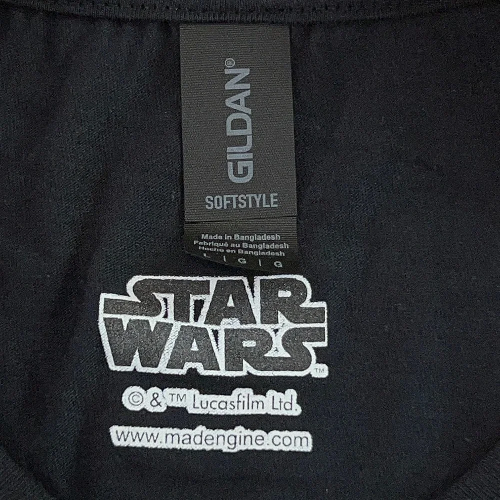 Star Wars Mens Large Black Boba Fett Bounty Hunter Graphic T-Shirt